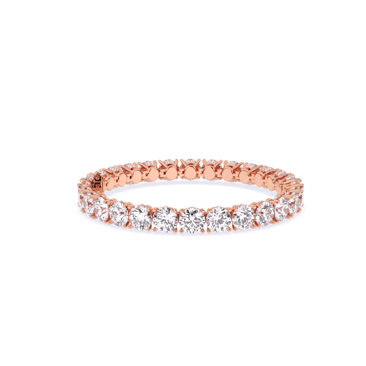 Round Solitaire Diamond Tennis Bracelet